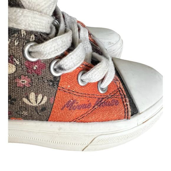 Minnie Mouse Detective  Little Girl One inch platform high top sneakers sz 2 - Picture 8 of 10
